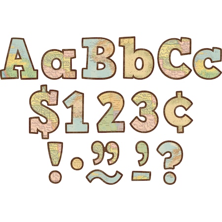 Teacher Created Resources Travel the Map Bold Block 4in Letters Combo Pack, PK690 TCR8575